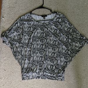 Espresso Black/Brown Short-Sleeved Blouse